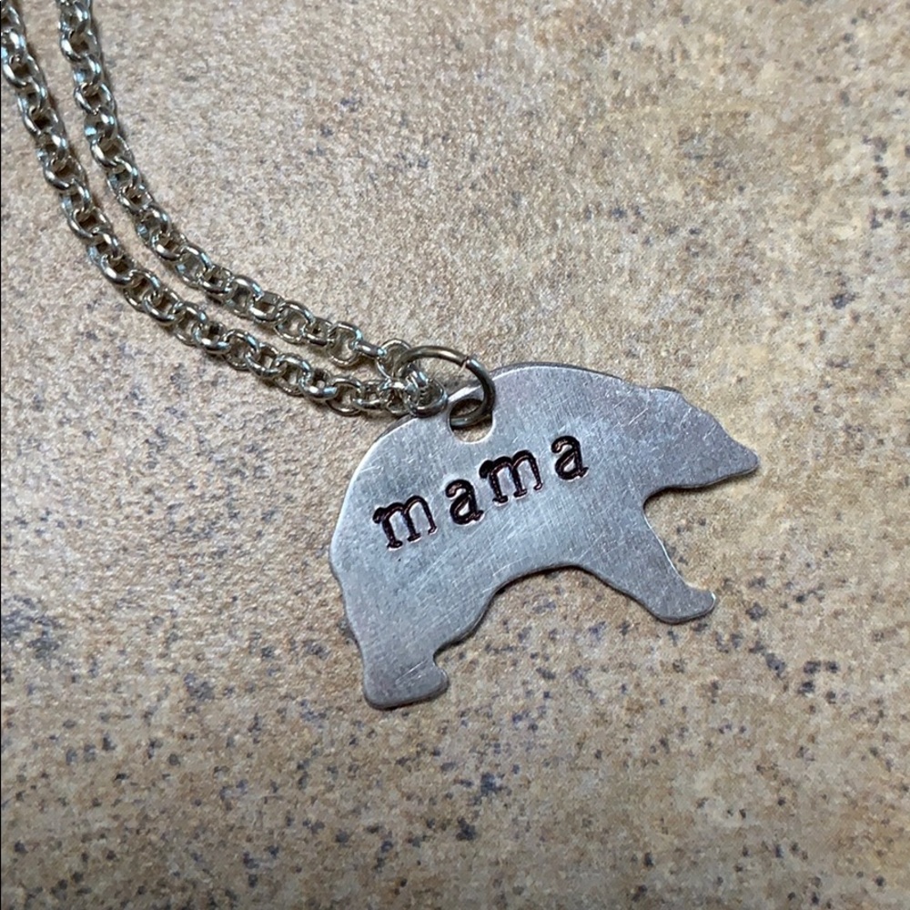 Sterling Silver Mama Bear Necklace